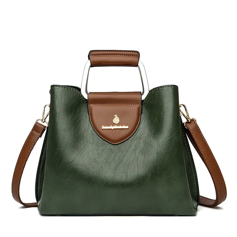 Women's Genuine Leather Luxury Tote Handbag