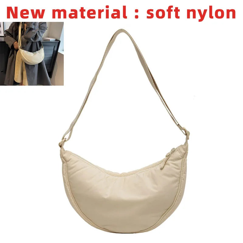 Nylon Hobo Shoulder Bag