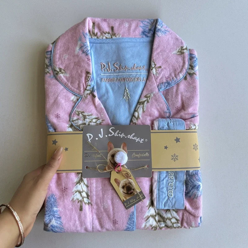 Cartoon Print Cotton Pajama Set