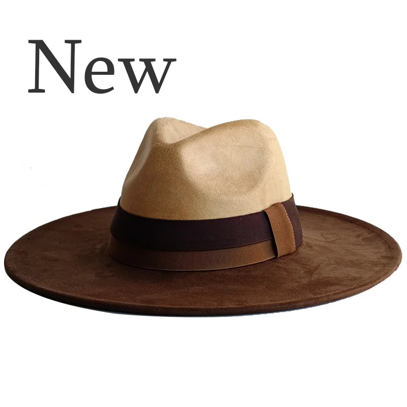 Women's Wide Brim Fedora Hat Retro Style