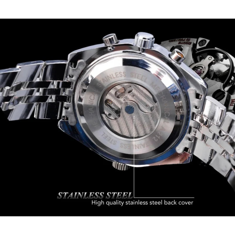 JARAGAR Hollow Chronograph Men's Watch