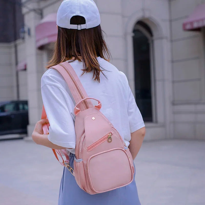 PU Leather School Backpack