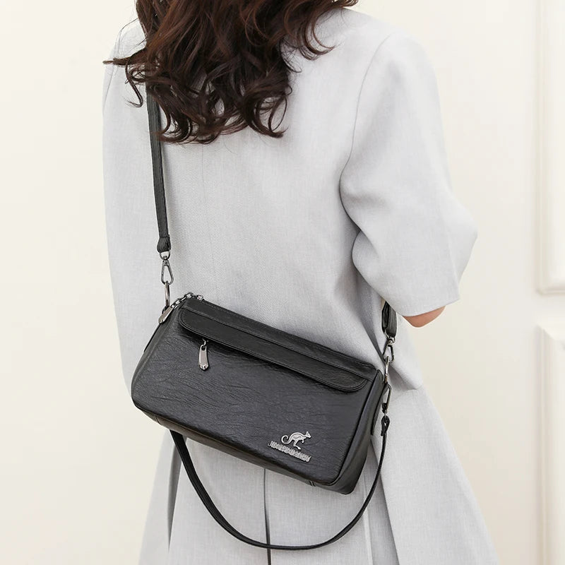 Vintage PU Crossbody Bag