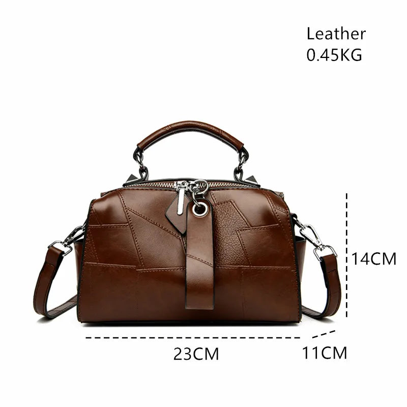 Women's Genuine Leather Boston Tote Bag