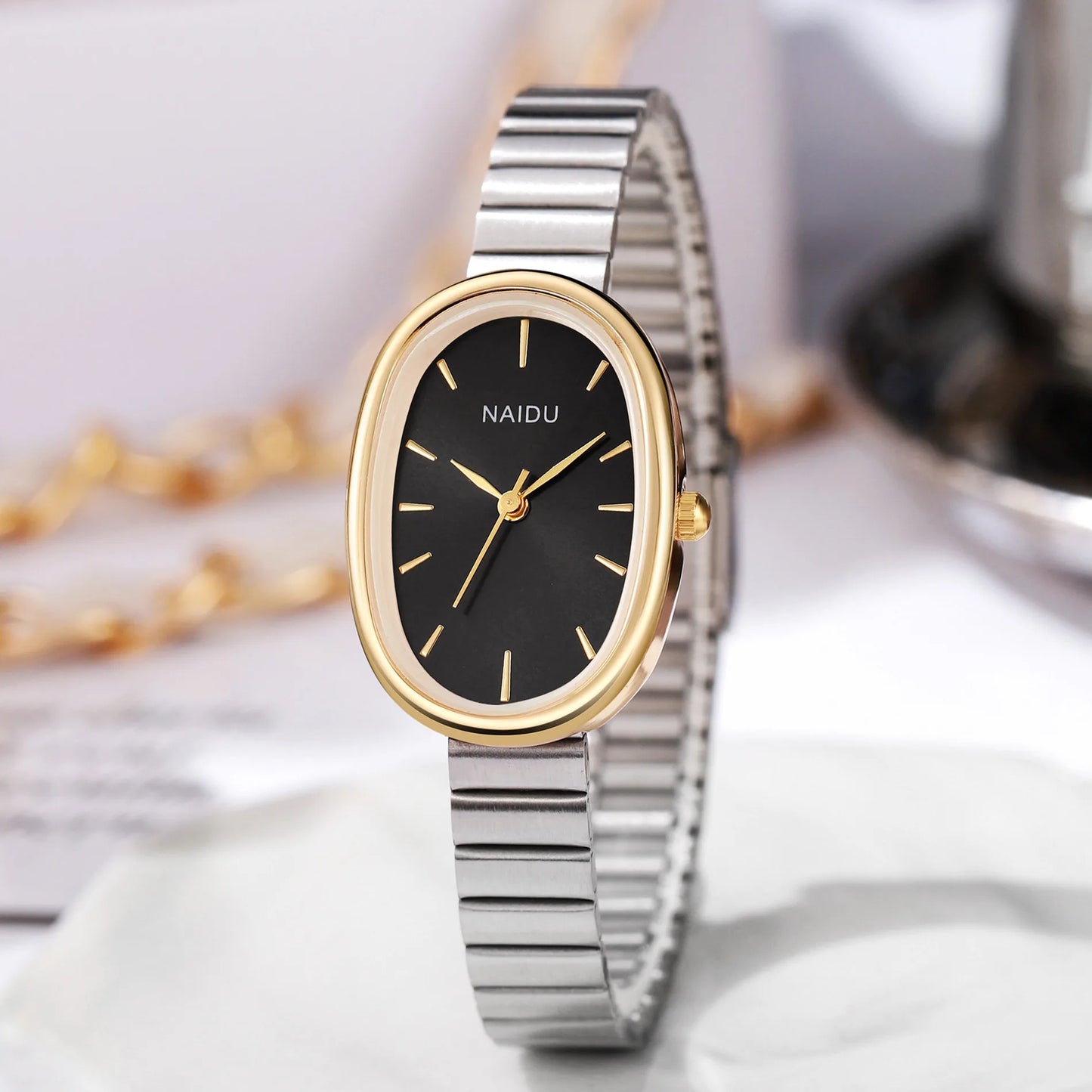 Gold Bracelet Vintage Ladies Watch