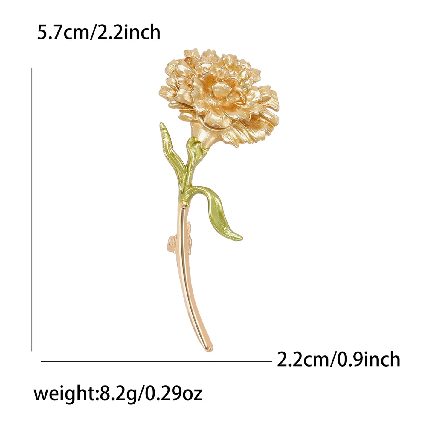 Carnation Enamel Brooch Mother's Day Pin