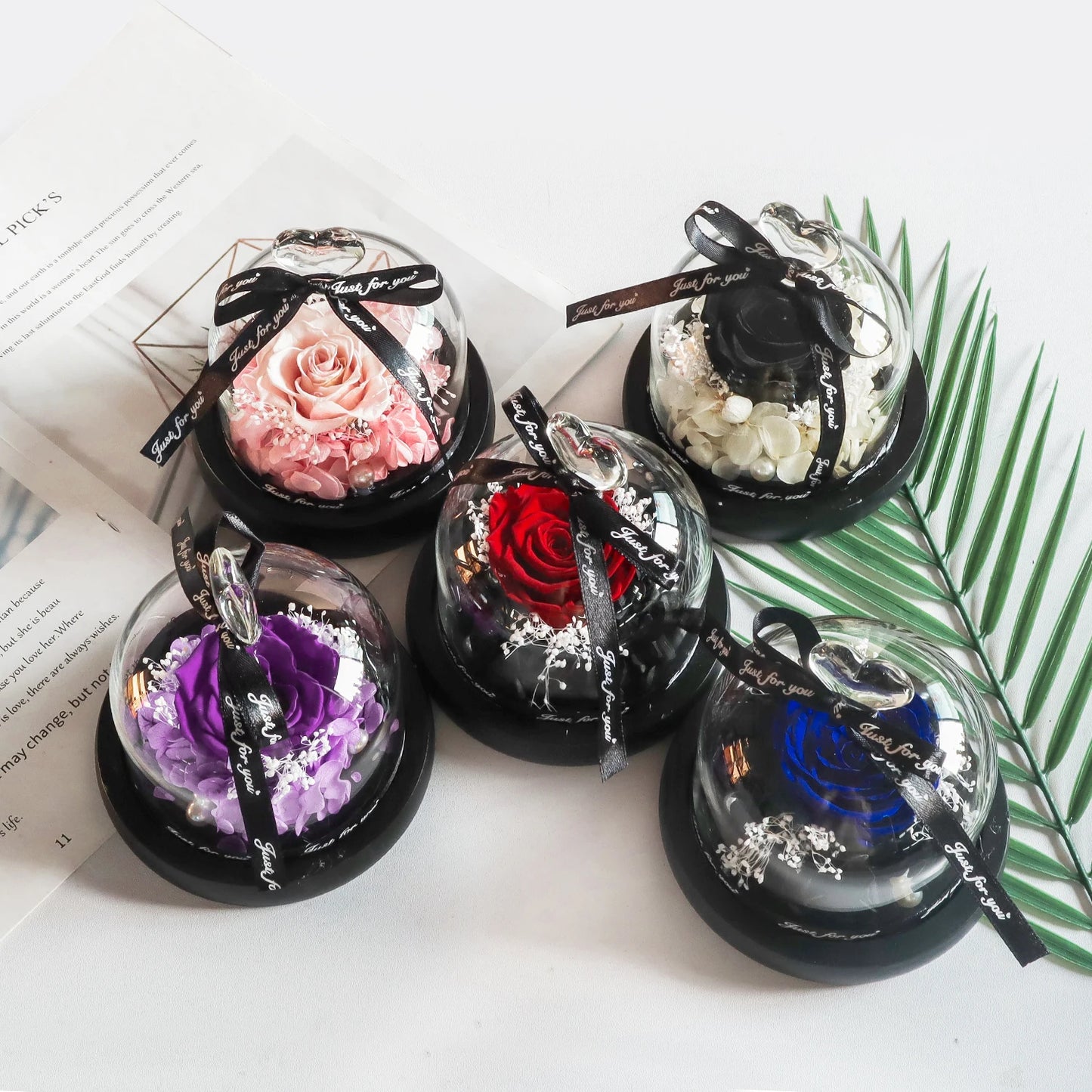 Eternal Rose Glass Dome LED Light Gift