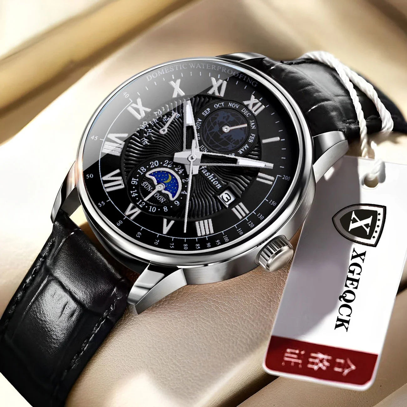 Leather Quartz Men Watch