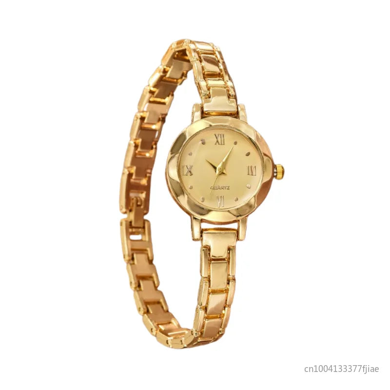 Gold Small Dial Quartz Watch