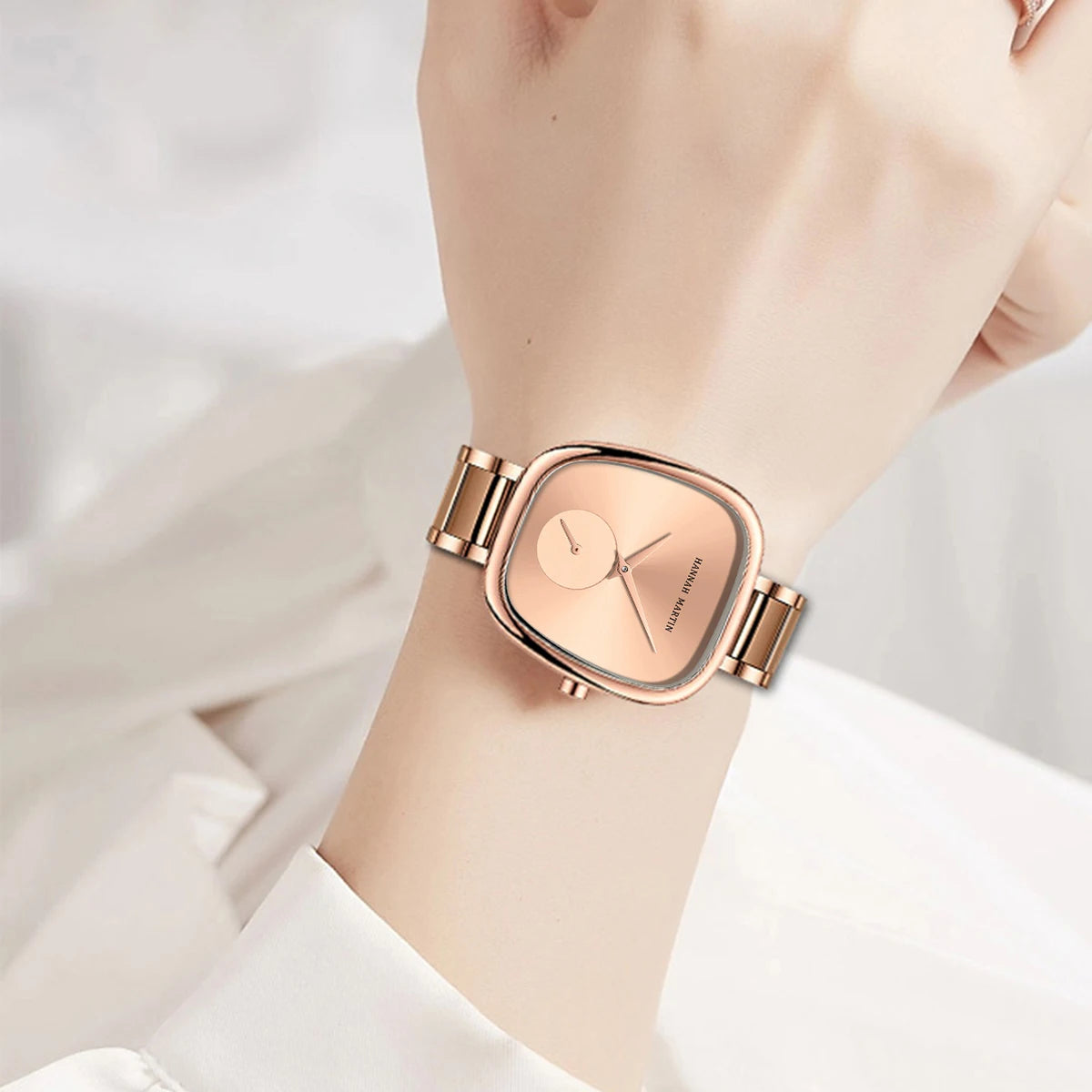 Women's Oval Rose Gold Minimalist Watch