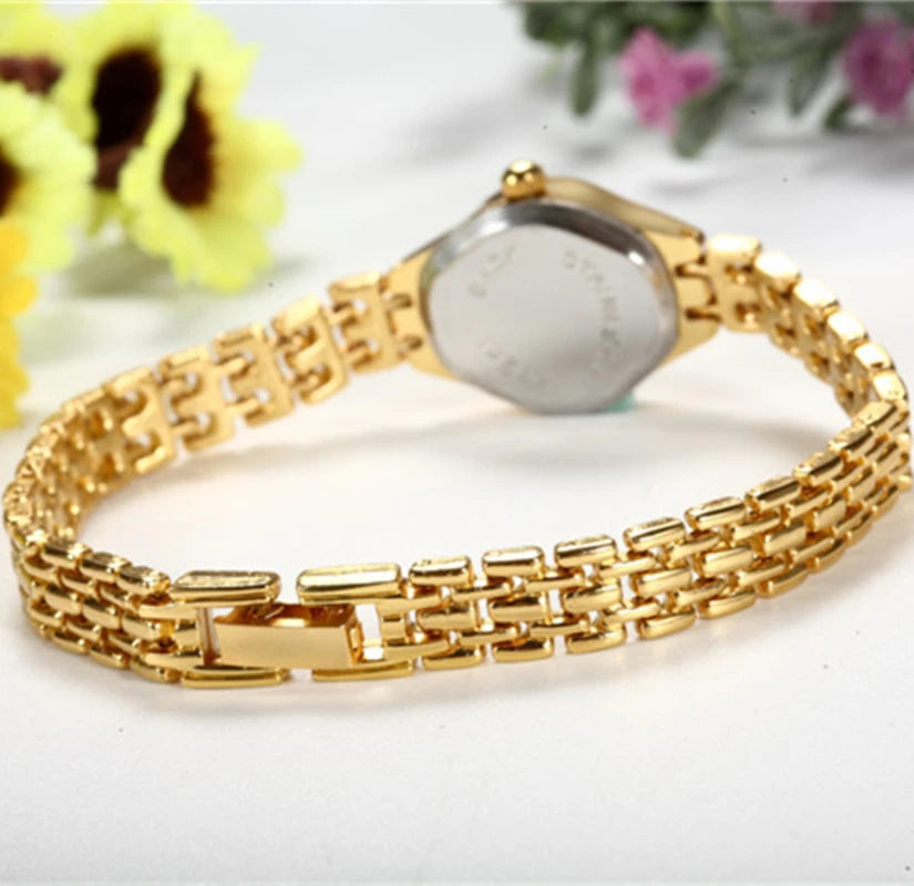 Gold Small Dial Ladies Watch