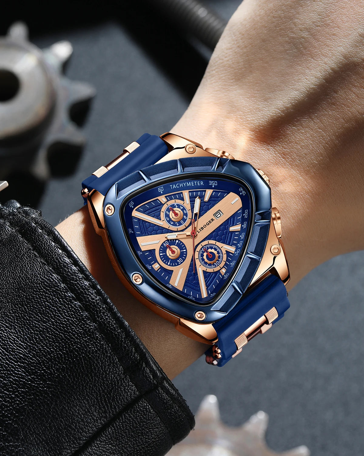 Men's Sports Silicone Auto Date Quartz Watch