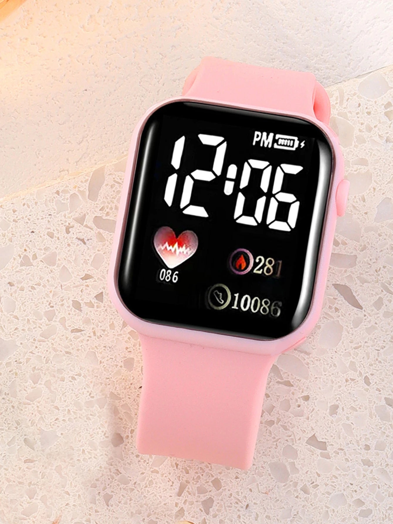 Love Pattern Electronic Watch Set