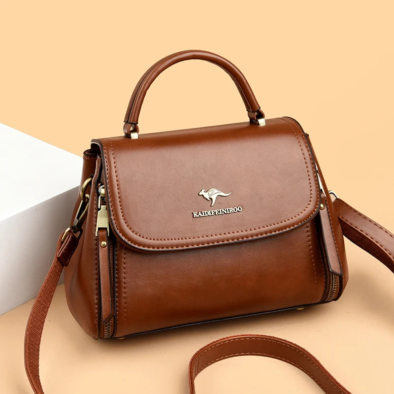 Vintage Leather Crossbody Bag