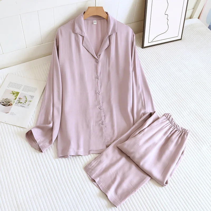 Cotton Silk Couple Pajama Set
