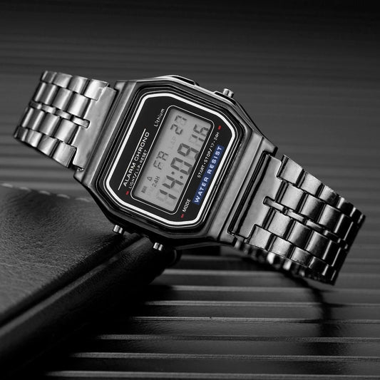 Men's Gold LED Digital Watch