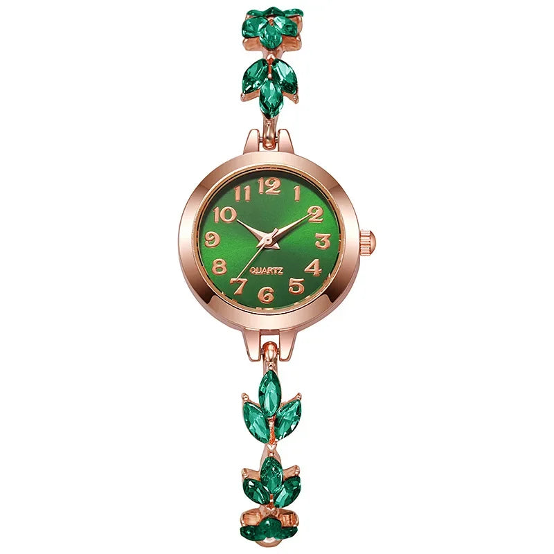 Women's Arabic Dial Rhinestone Quartz Watch