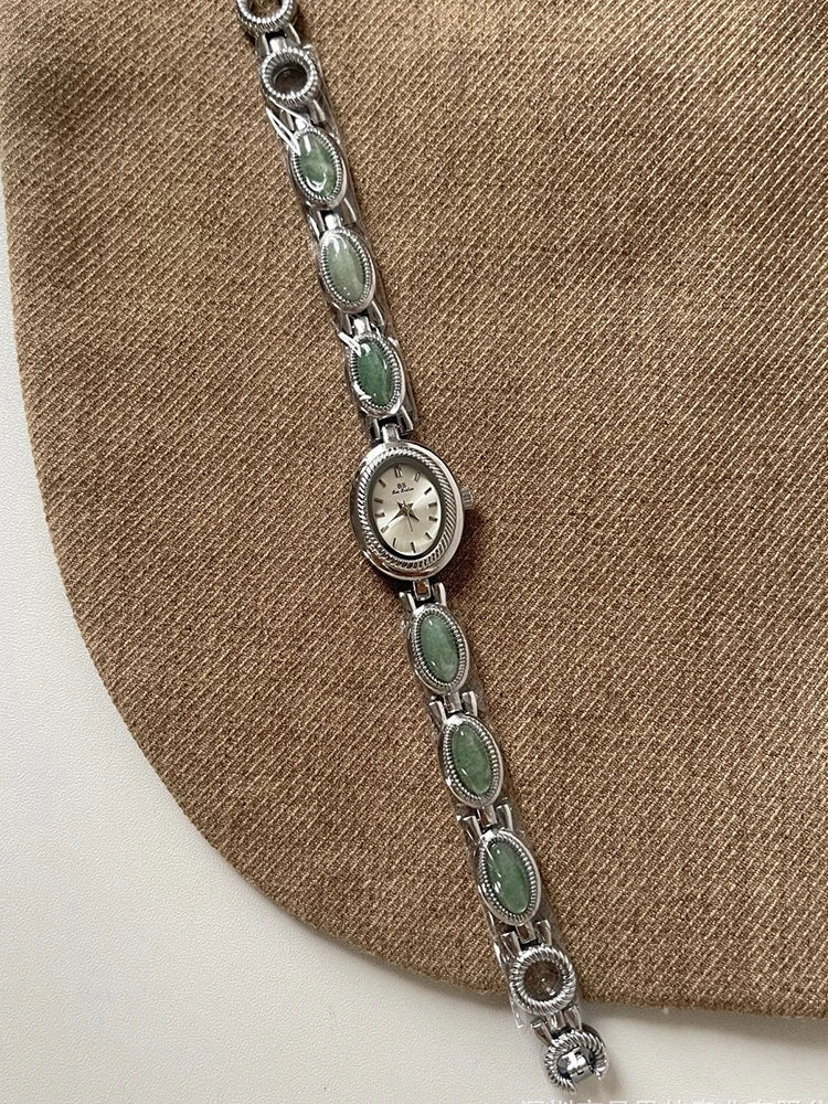 Jade Green Quartz Bracelet Watch