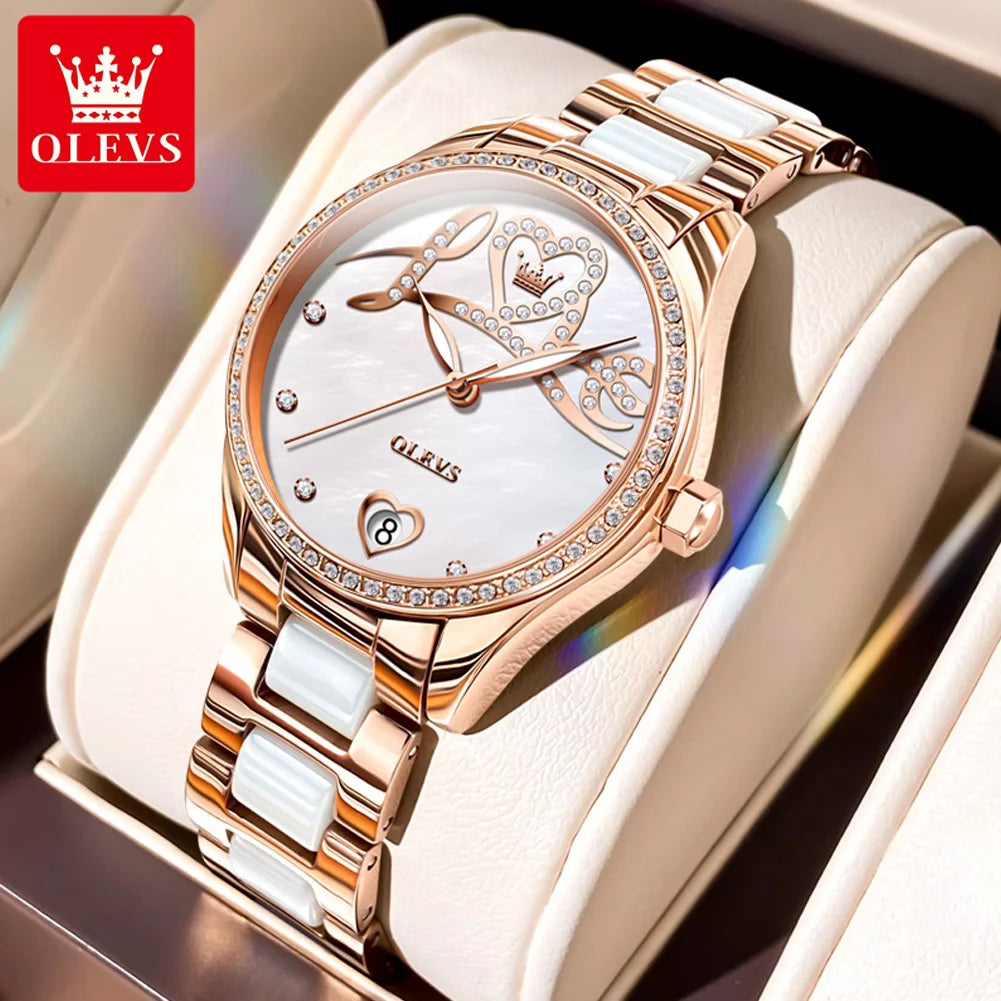 OLEVS Ceramic Automatic Ladies Watch