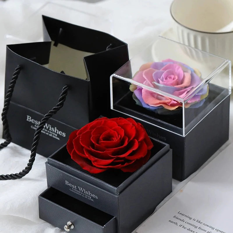 I Love You Projection Necklace Rose Gift Box