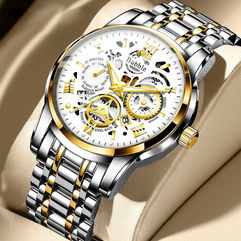 Men's Roman Hollow Quartz Watch