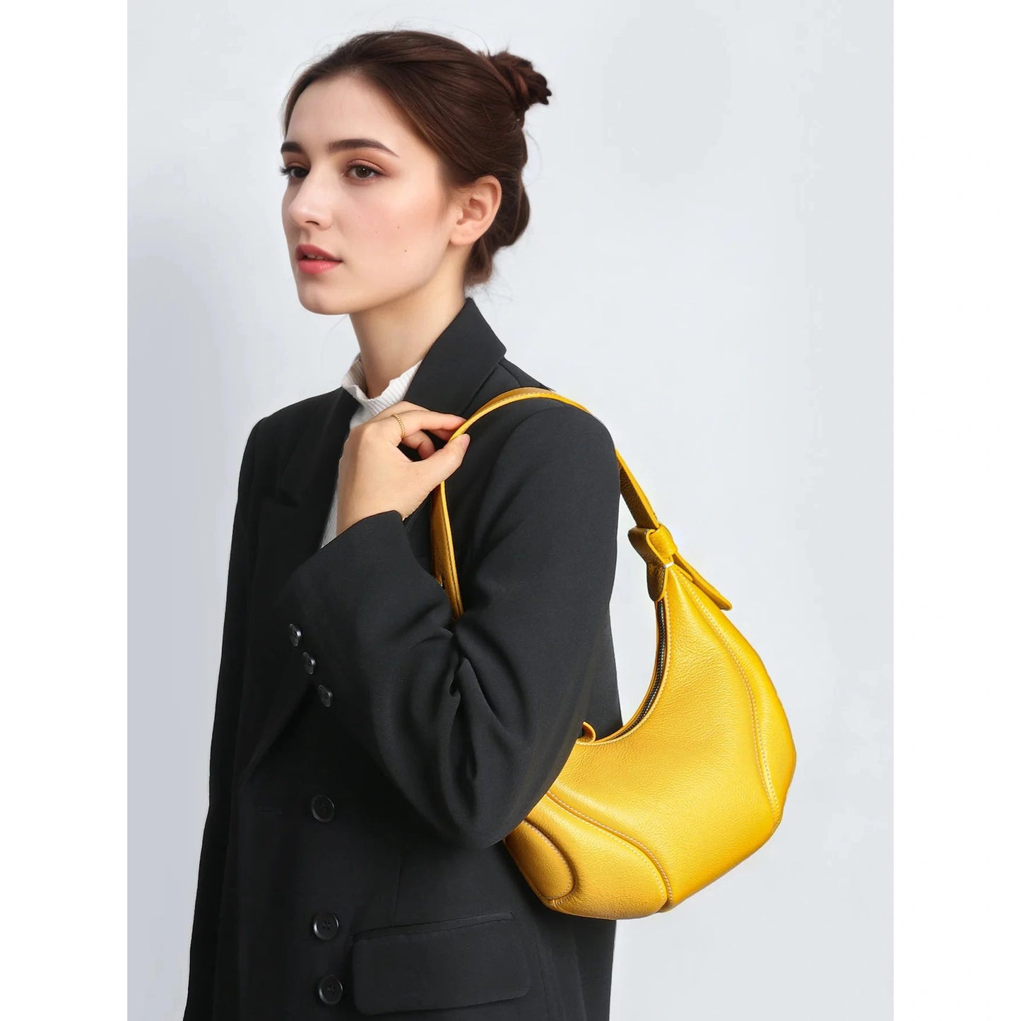 Genuine Leather Tote Crossbody Bag