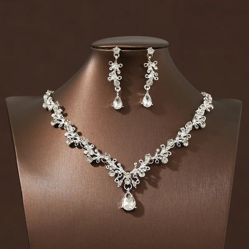 Bridal Crystal Crown Jewelry Set
