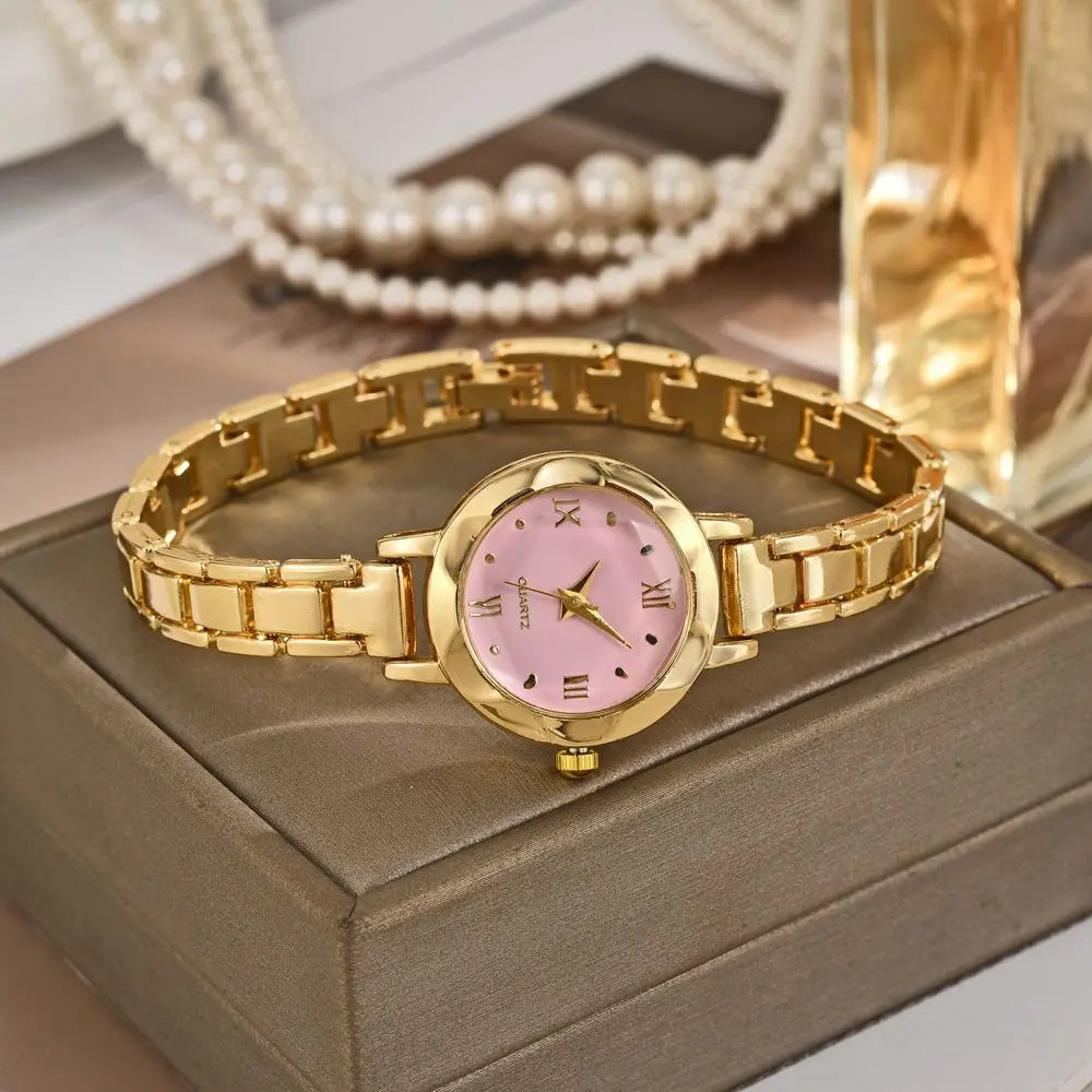 Gold Small Dial Quartz Watch