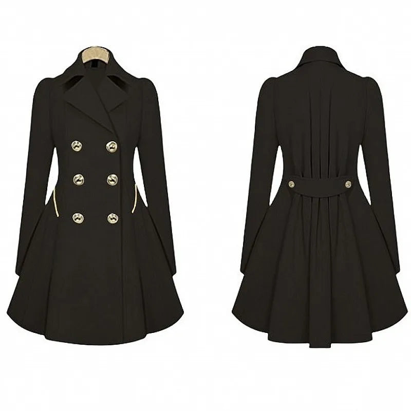A-Line Button Women Trench Coat