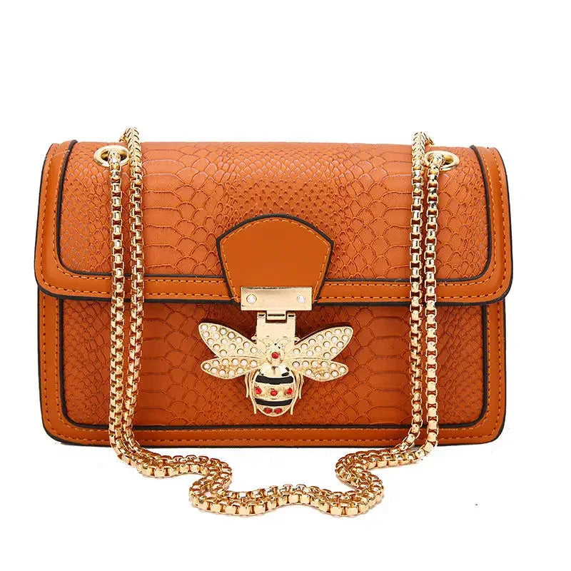 Bee Lock Crocodile Tote Bag
