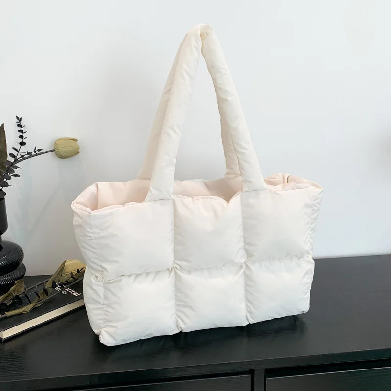 Quilted Plaid Shoulder Bag