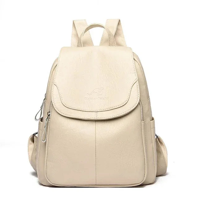 Soft Leather Women Backpack