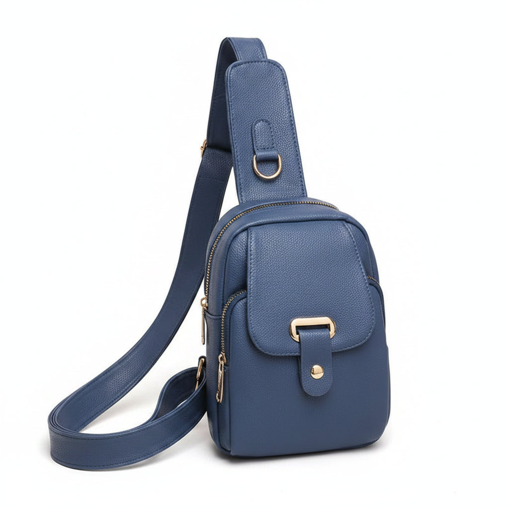 Women's Multi-Pocket PU Leather Crossbody Bag