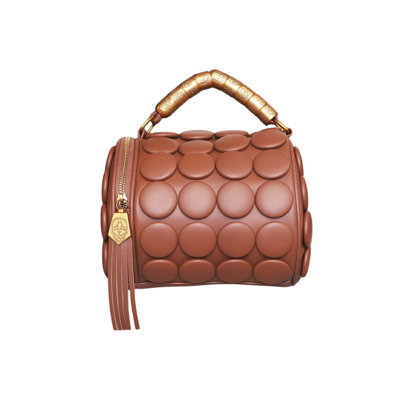 Women's Leather Bucket Messenger Tote Bag
