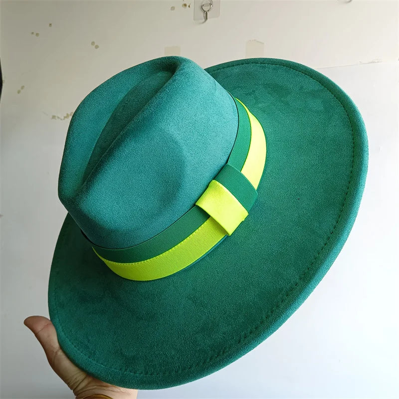 Women's Wide Brim Fedora Hat Retro Style