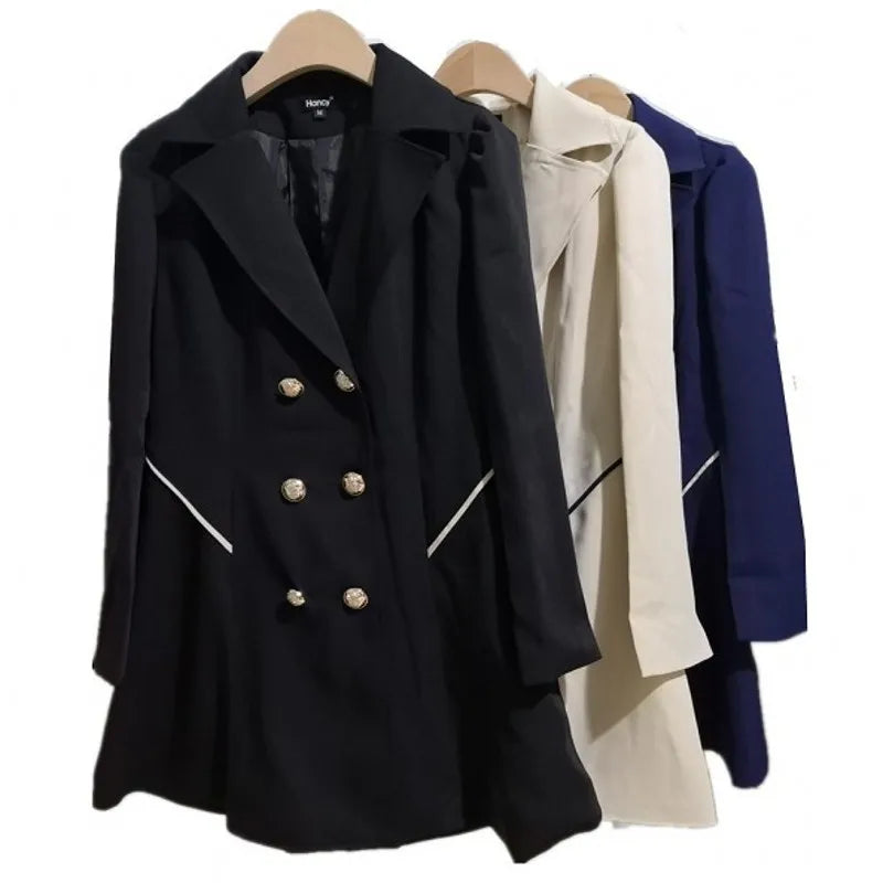 A-Line Button Women Trench Coat