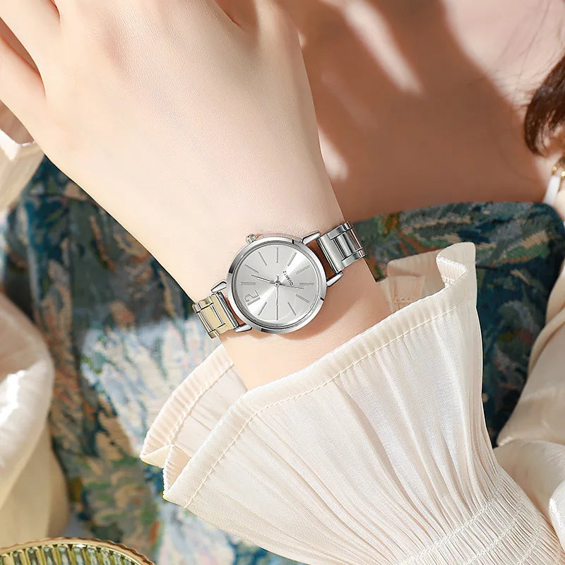 Gold Quartz Women Watch