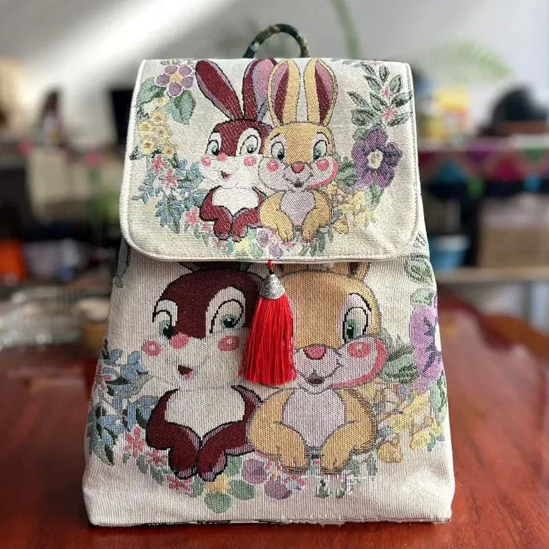 Canvas Backpack Ethnic Style