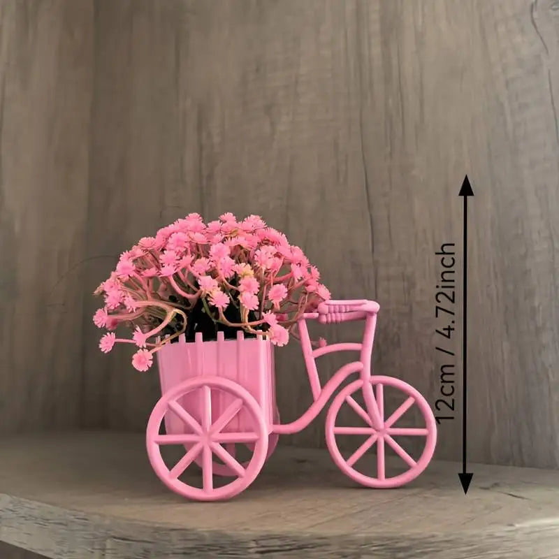 Bicycle Flower Basket Home Decor Artificial