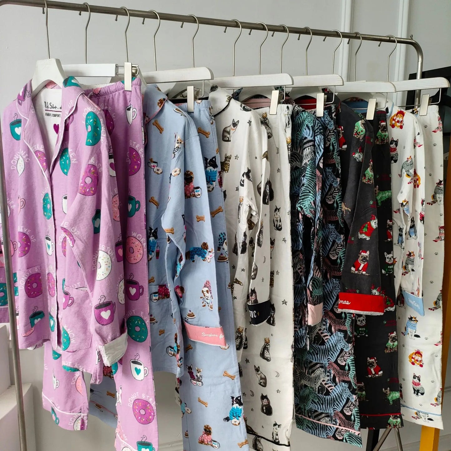 Fleece Cartoon Women Pajama Set