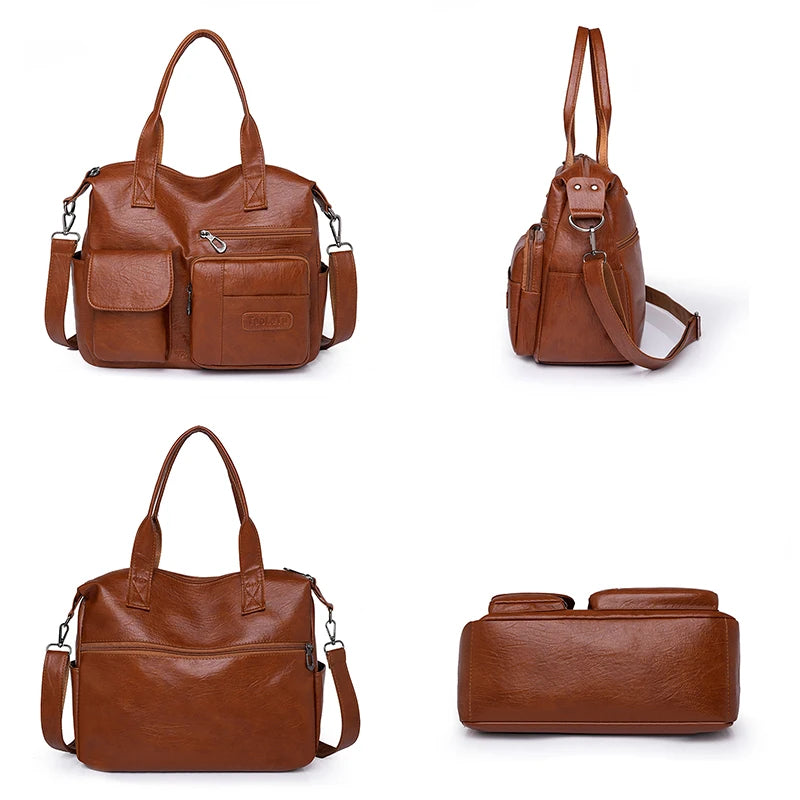 Retro Leather Crossbody Bag