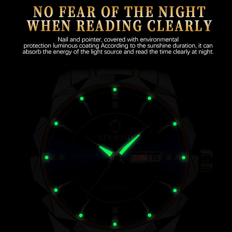 BINBOND Ladies Luminous Quartz Watch