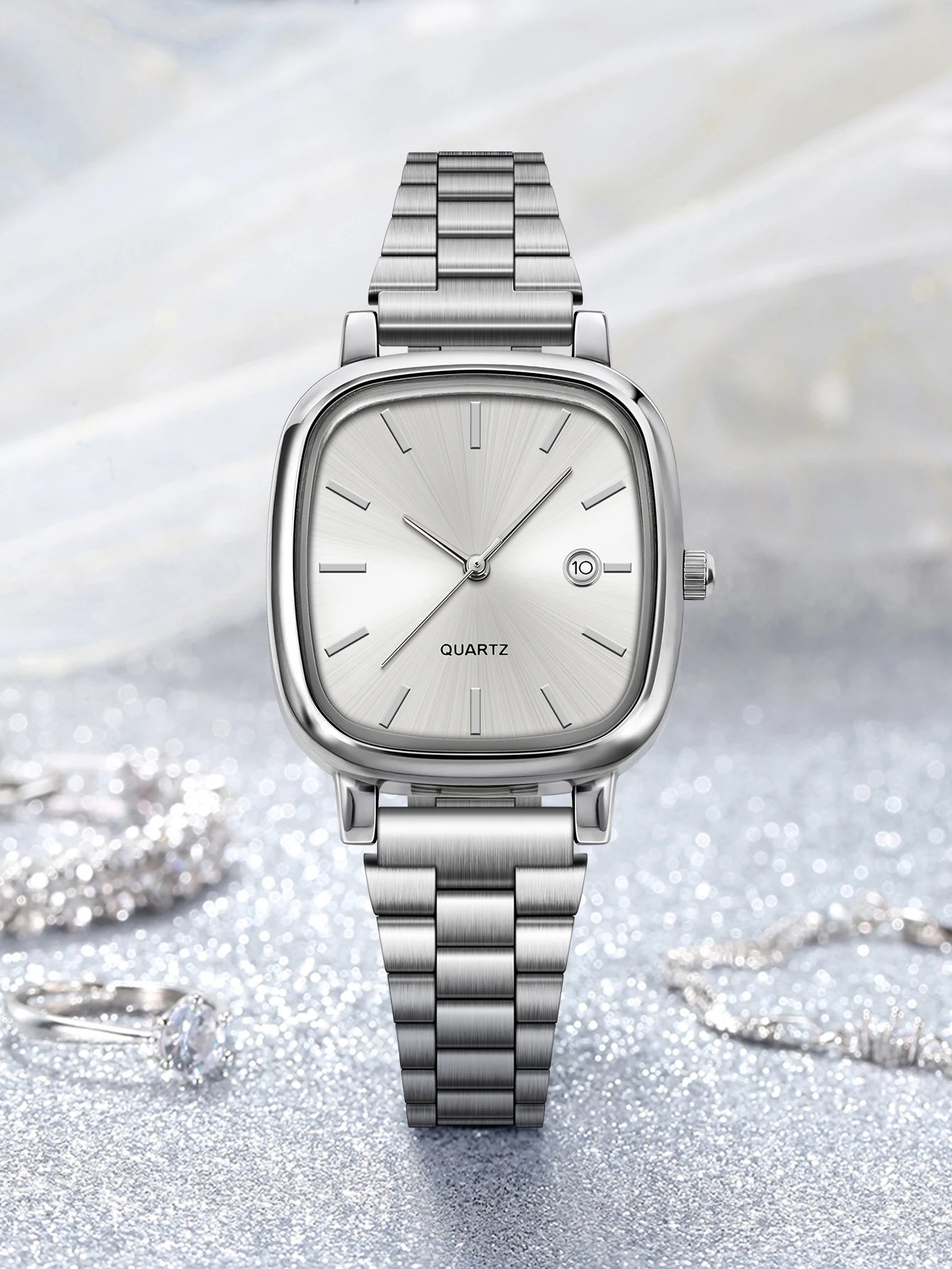 Women's Luxury Quartz Watch Calendar Steel