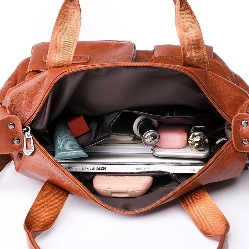 Retro Leather Crossbody Bag