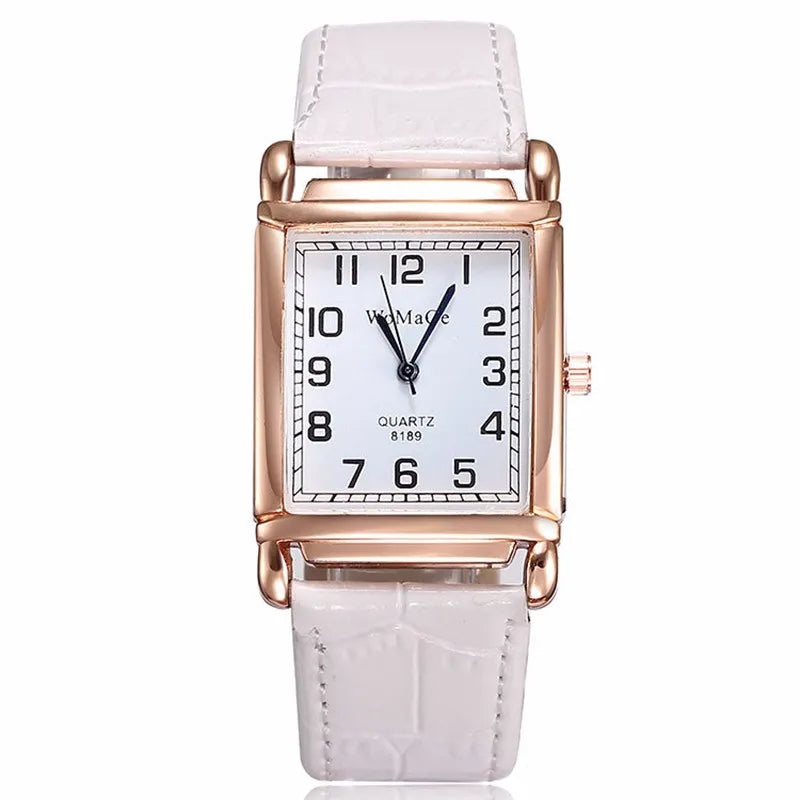 Women's Rose Gold Square Quartz Watch