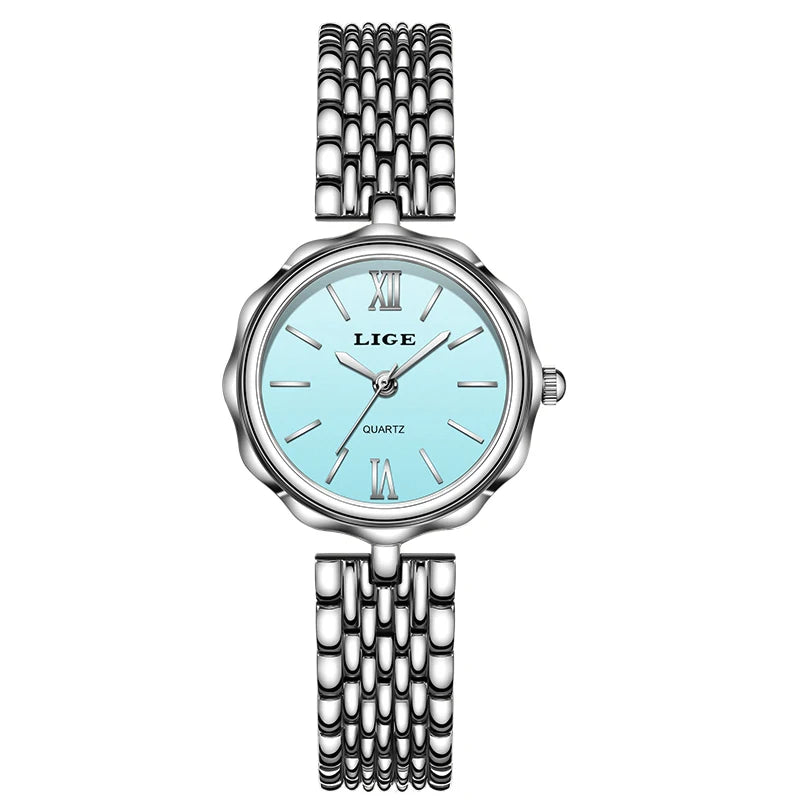 LIGE Small Dial Steel Ladies Watch