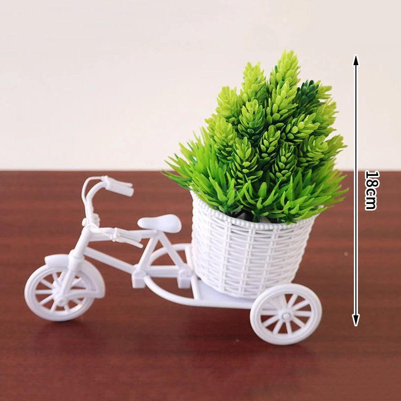 Tricycle Flower Basket Home Garden Decor