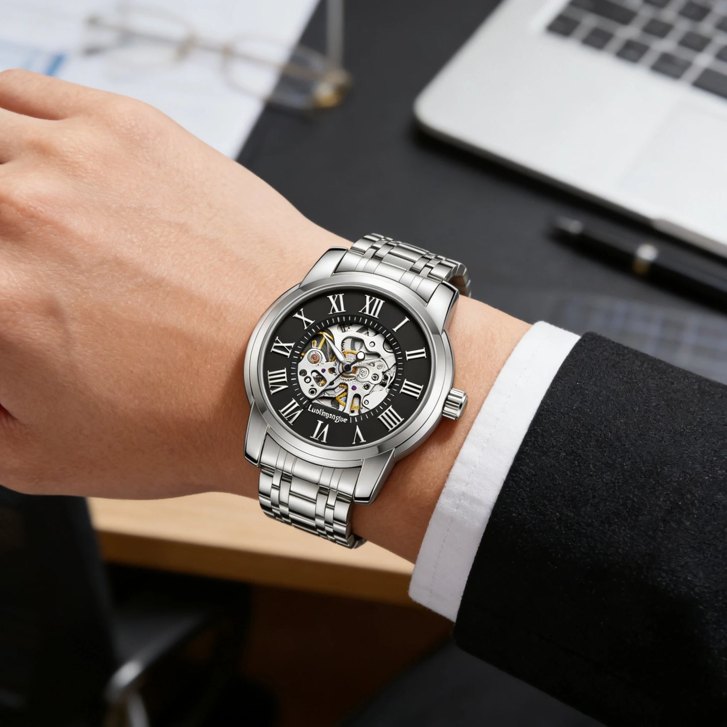 Men's Skeleton Automatic Mechanical Watch