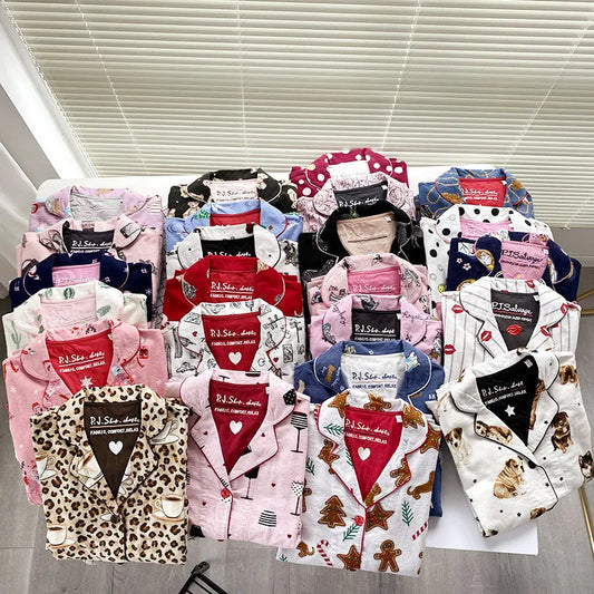 Fleece Cartoon Women Pajama Set