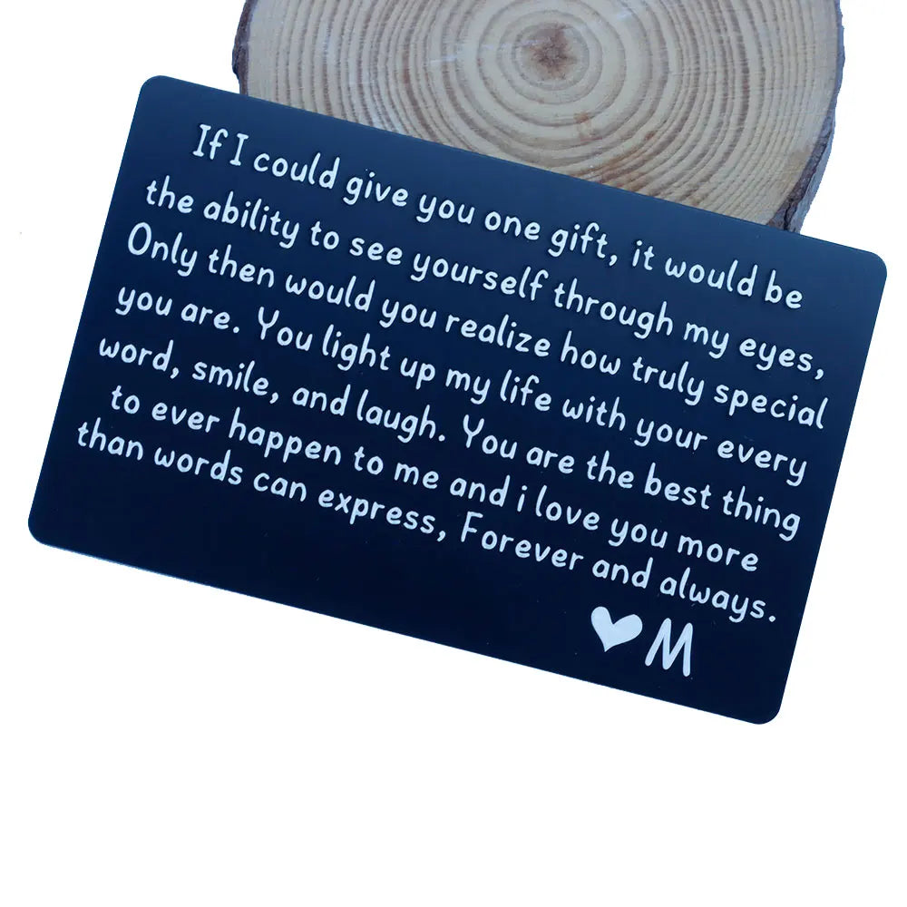 I Love You Wallet Insert Card Men Gift
